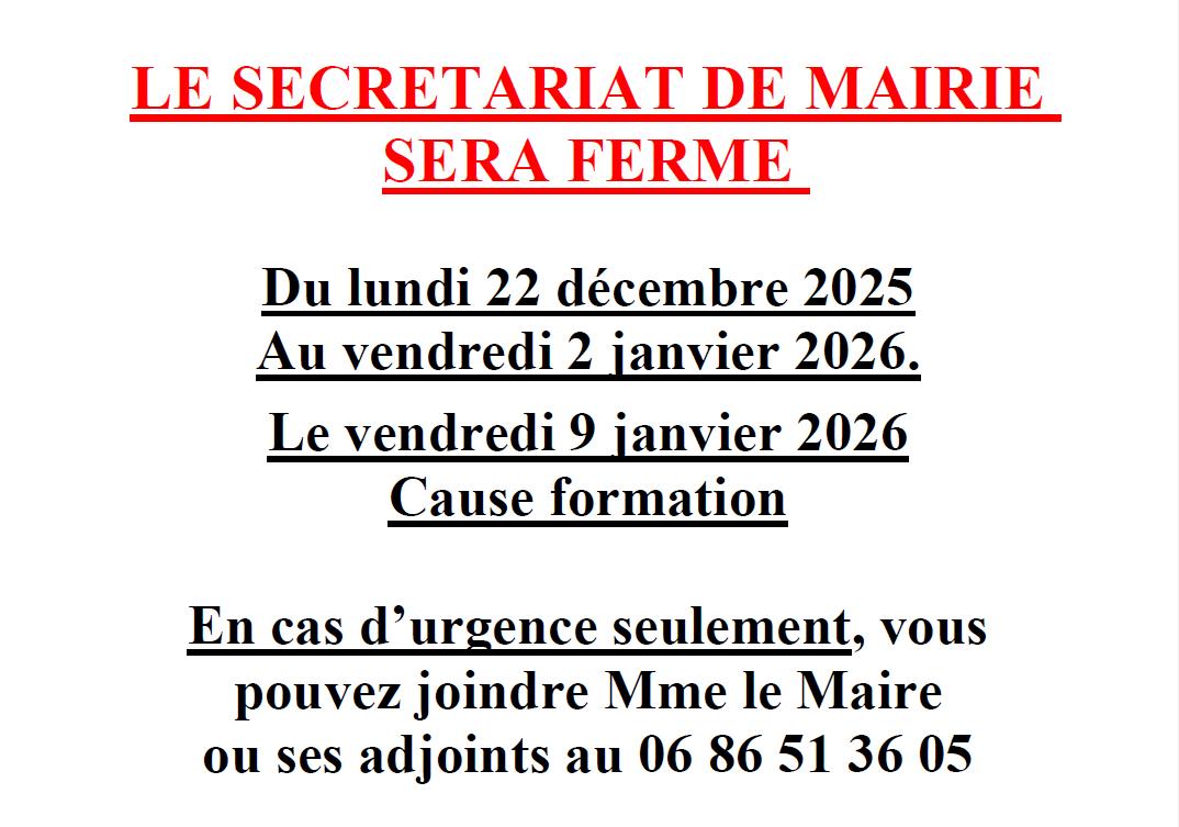 Fermeturesecretariat