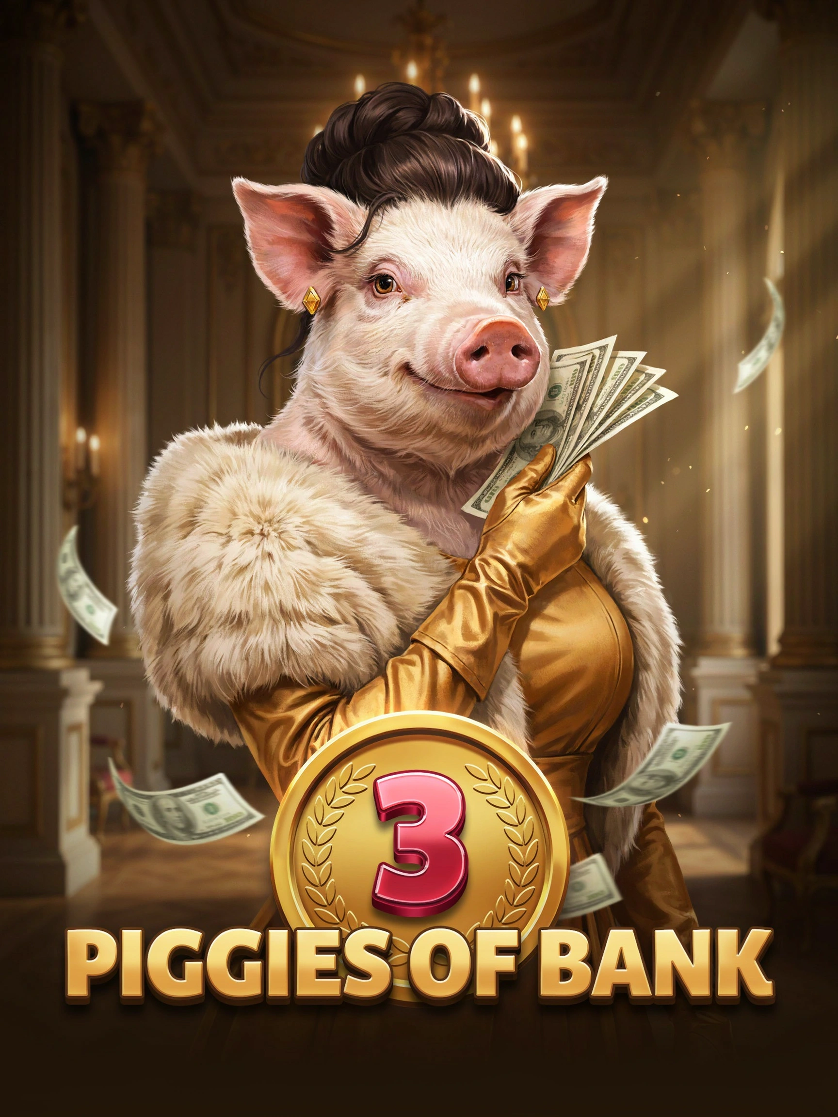 Promo art for the 3 Piggies of Bank pokie