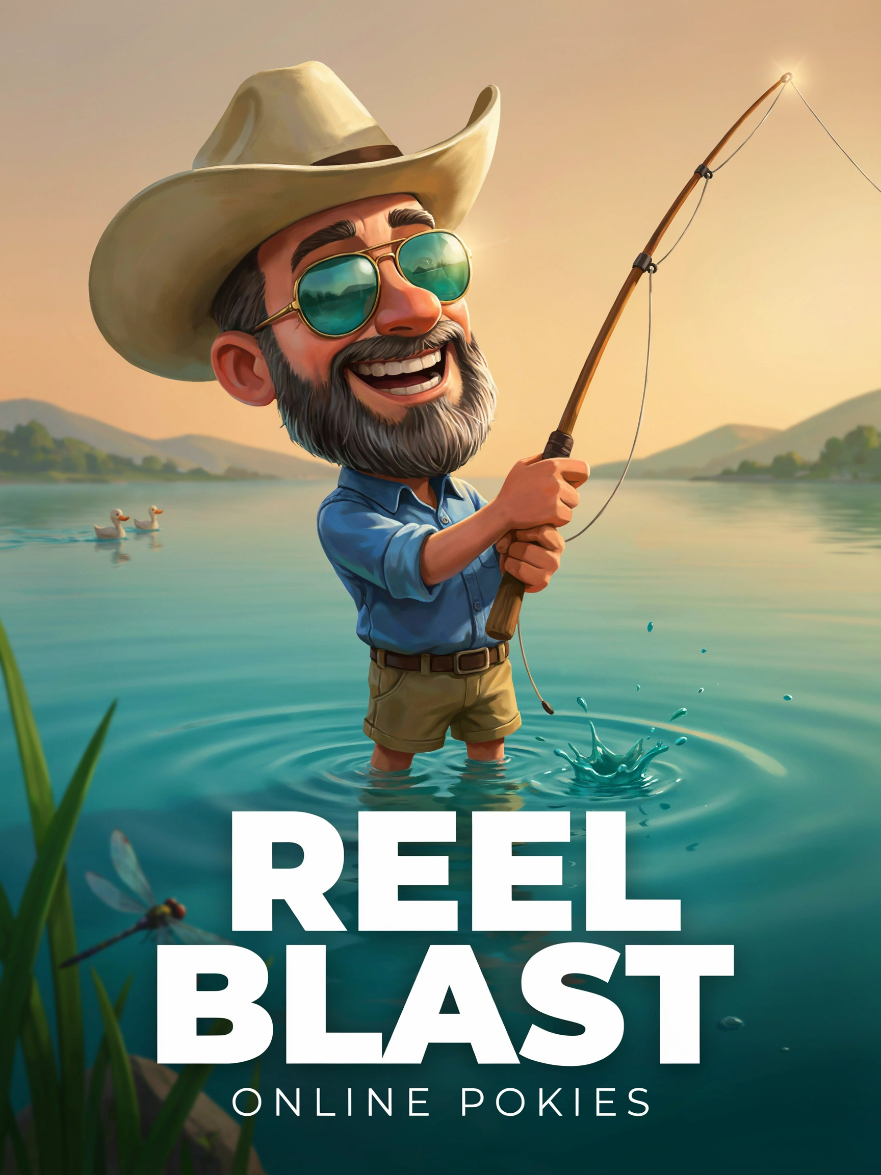 Title art for the Big Bass Boom online pokie