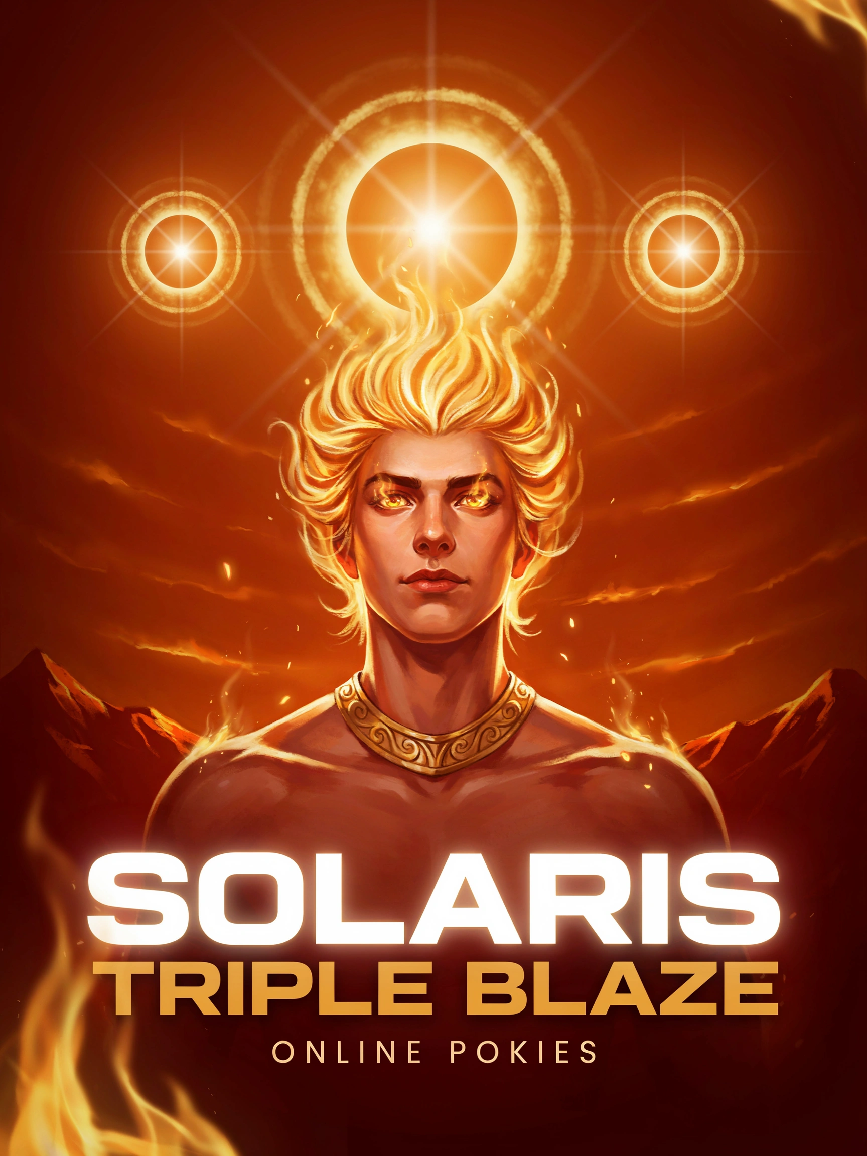Helios Triple Sun pokie title screen